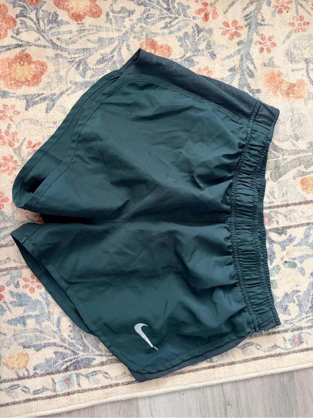 Nike Teal Athletic Shorts with Swoosh